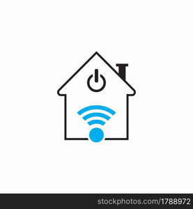 Eco smart home technology vector template illustration