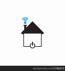 Eco smart home technology vector template illustration