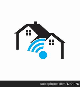 Eco smart home technology vector template illustration