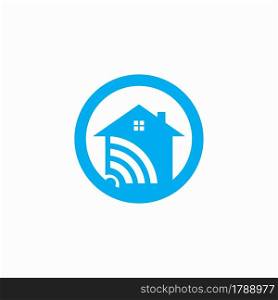 Eco smart home technology vector template illustration