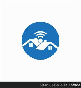 Eco smart home technology vector template illustration