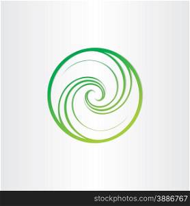 eco spyral green circle icon design