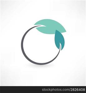 Eco symbols with leaf