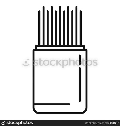 Eco toothpick icon outline vector. Tooth pick. Wood stick. Eco toothpick icon outline vector. Tooth pick
