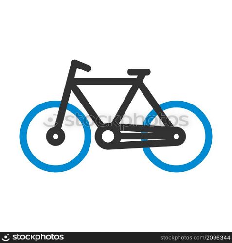 Ecological Bike Icon. Editable Bold Outline With Color Fill Design. Vector Illustration.