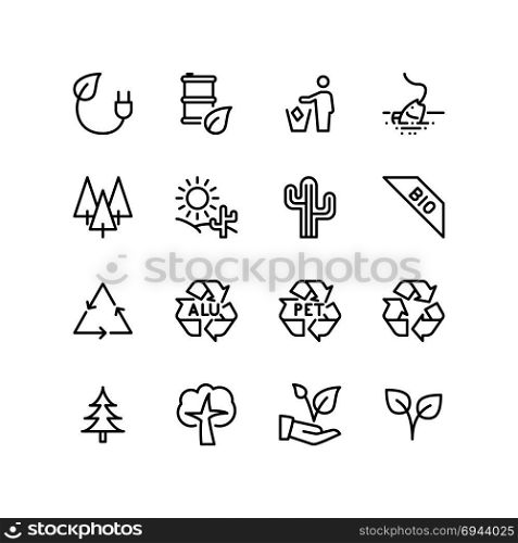 Ecological concept with recycle symbols