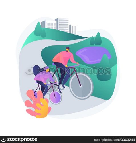 Ecological greenway abstract concept vector illustration. Landscape ecology, greenway system plan, open space planning, natural resources, geological information, soil and water abstract metaphor.. Ecological greenway abstract concept vector illustration.