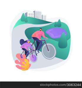Ecological greenway abstract concept vector illustration. Landscape ecology, greenway system plan, open space planning, natural resources, geological information, soil and water abstract metaphor.. Ecological greenway abstract concept vector illustration.