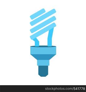 Ecological light bulb icon. Halogen lamp. Flat vector illustration isolated on white background.. Ecological light bulb icon. Halogen lamp symbol