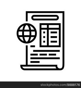 ecological report line icon vector. ecological report sign. isolated contour symbol black illustration. ecological report line icon vector illustration