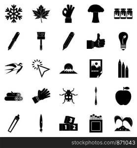 Ecological solution icons set. Simple set of 25 ecological solution vector icons for web isolated on white background. Ecological solution icons set, simple style