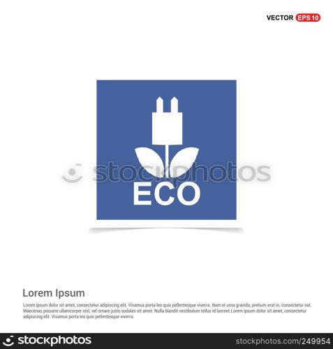 Ecology Bulb Icon - Blue photo Frame