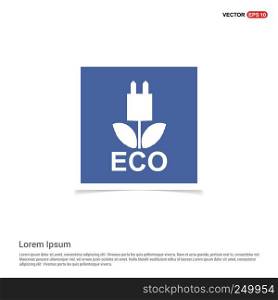 Ecology Bulb Icon - Blue photo Frame