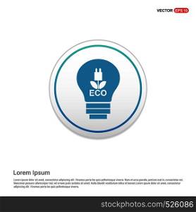 Ecology Bulb Icon - white circle button