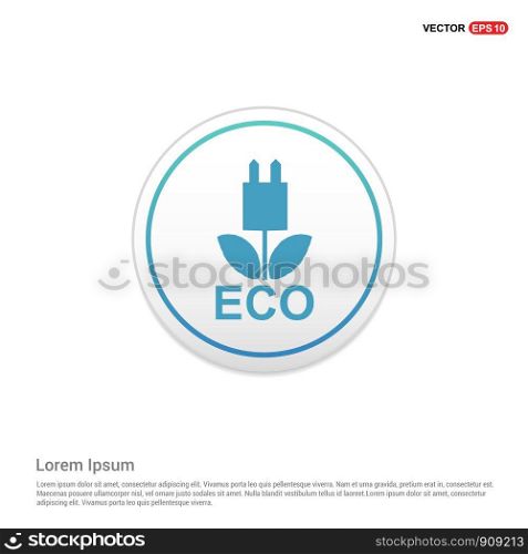 Ecology Bulb Icon - white circle button