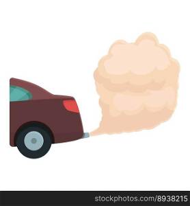 Ecology car smoke icon cartoon vector. Gas vehicle. Fuel carbon. Ecology car smoke icon cartoon vector. Gas vehicle