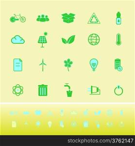 Ecology color icons on yellow background, stock vector