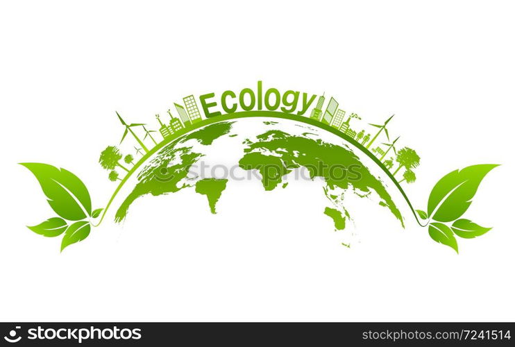 Ecology concept and Environmental ,Banner design elements for sustainable energy development, Vector illustration