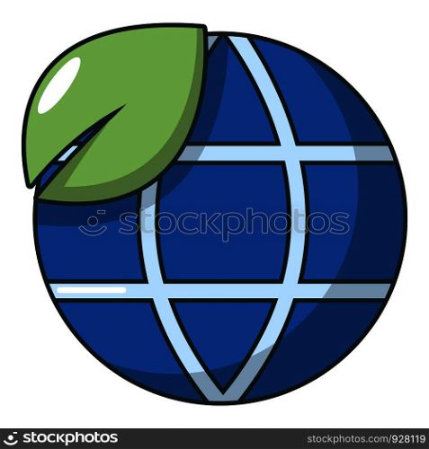 Ecology earth planet globe icon. Cartoon illustration of ecology earth planet globe vector icon for web. Ecology earth planet globe icon, cartoon style