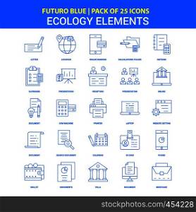 Ecology Elements Icons - Futuro Blue 25 Icon pack
