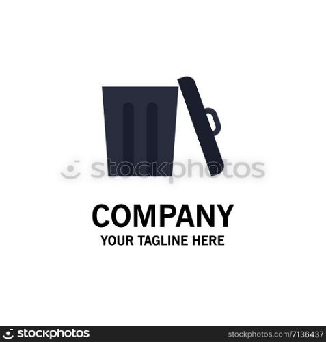Ecology, Environment, Garbage, Trash Business Logo Template. Flat Color