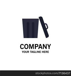 Ecology, Environment, Garbage, Trash Business Logo Template. Flat Color