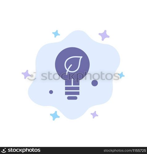 Ecology, Environment, Green, Idea Blue Icon on Abstract Cloud Background