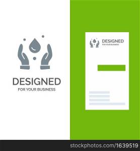 Ecology, Environment, Nature Grey Logo Design and Business Card Template