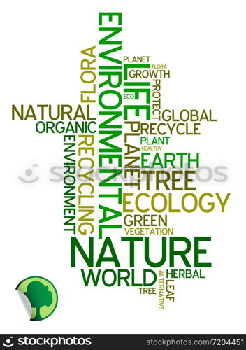 Ecology - environmental poster made from words