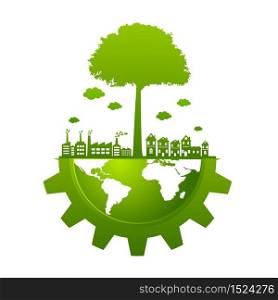 Ecology friendly concept. save world