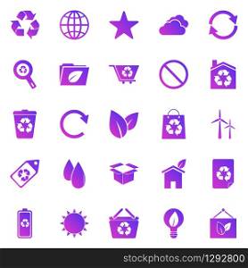 Ecology gradient icons on white background, stock vector