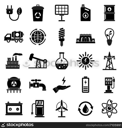 Ecology icon set. Simple set of ecology vector icons for web design on white background. Ecology icon set, simple style
