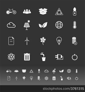 Ecology icons on gray background, stock vector