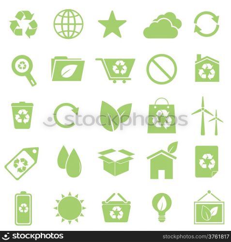 Ecology icons on white background, stock vector