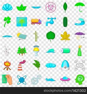 Ecology icons set. Cartoon style of 36 ecology vector icons for web for any design. Ecology icons set, cartoon style