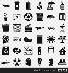 Ecology icons set. Simple style of 36 ecology vector icons for web for any design. Ecology icons set, simple style