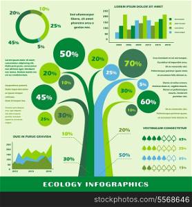Ecology infographic presentation template vector illustration