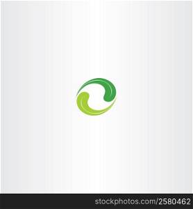 ecology leaf circle green logo icon vector design