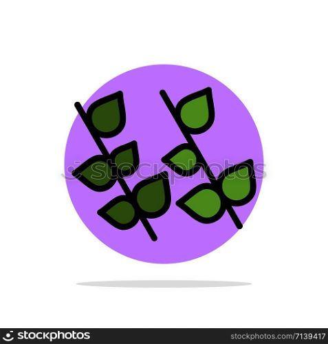 Ecology, Leaf, Nature, Spring Abstract Circle Background Flat color Icon