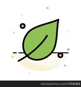 Ecology, Leaf, Nature, Spring Abstract Flat Color Icon Template
