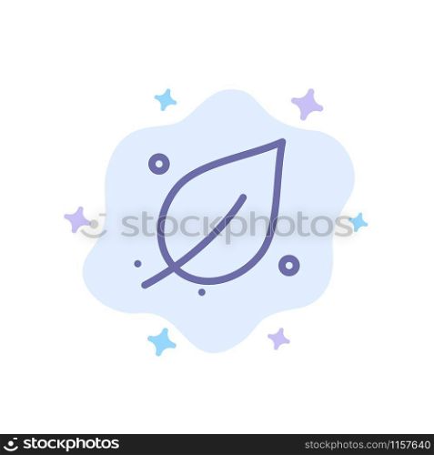 Ecology, Leaf, Nature, Spring Blue Icon on Abstract Cloud Background
