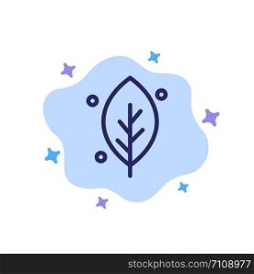 Ecology, Leaf, Nature, Spring Blue Icon on Abstract Cloud Background