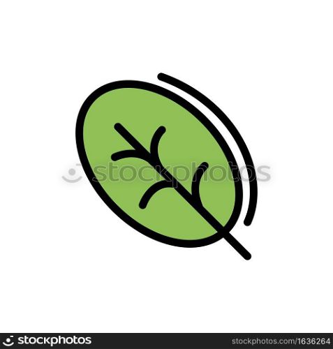 Ecology, Leaf, Nature, Spring  Flat Color Icon. Vector icon banner Template