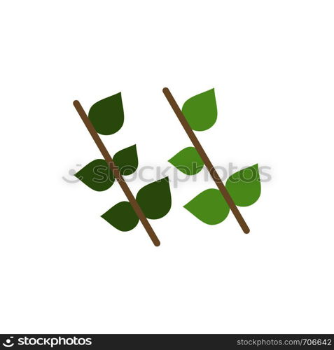 Ecology, Leaf, Nature, Spring Flat Color Icon. Vector icon banner Template