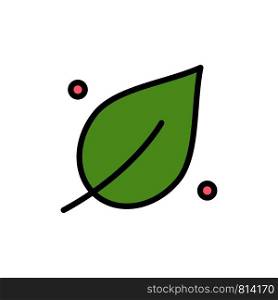 Ecology, Leaf, Nature, Spring Flat Color Icon. Vector icon banner Template