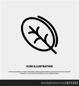 Ecology, Leaf, Nature, Spring Line Icon Vector