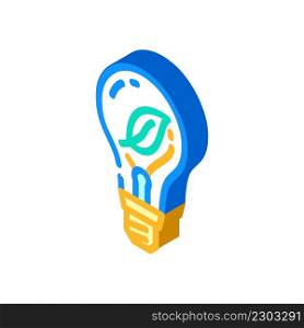 ecology light bulb isometric icon vector. ecology light bulb sign. isolated symbol illustration. ecology light bulb isometric icon vector illustration