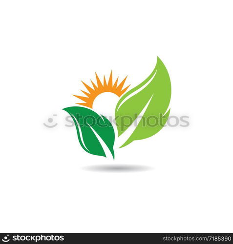 Ecology logo template icon illustration design