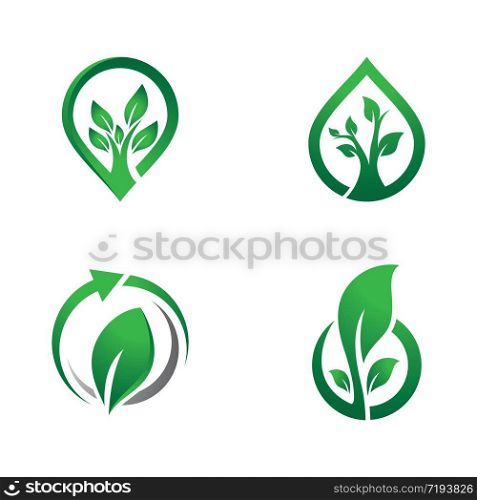 Ecology logo template vector icon design