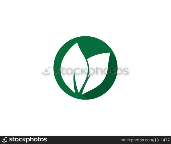 Ecology logo template vector icon illustration